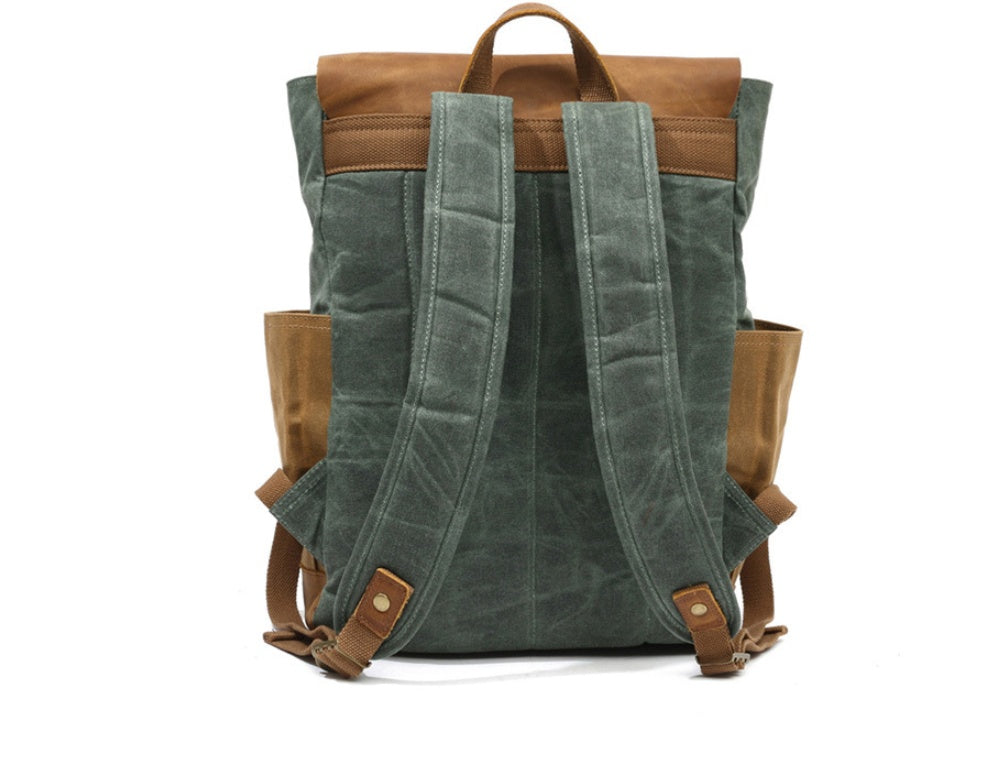 Canvas Adventure Backpack back view — padded shoulder straps for all-day comfort