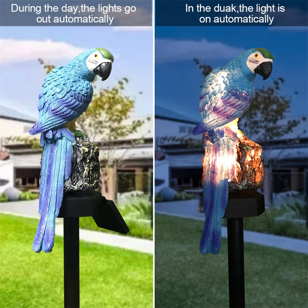 Solar parrot lamp — 2 light modes dimming and always-on
