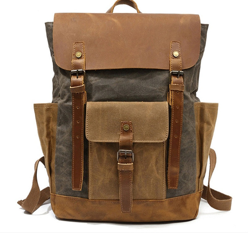 Canvas Adventure Backpack in Lake Green — fresh earthy tone for outdoor adventures
