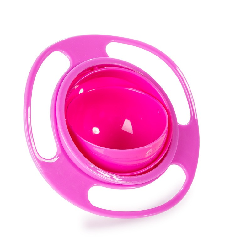 360° rotating bowl red color — mess-free self-righting baby bowl

