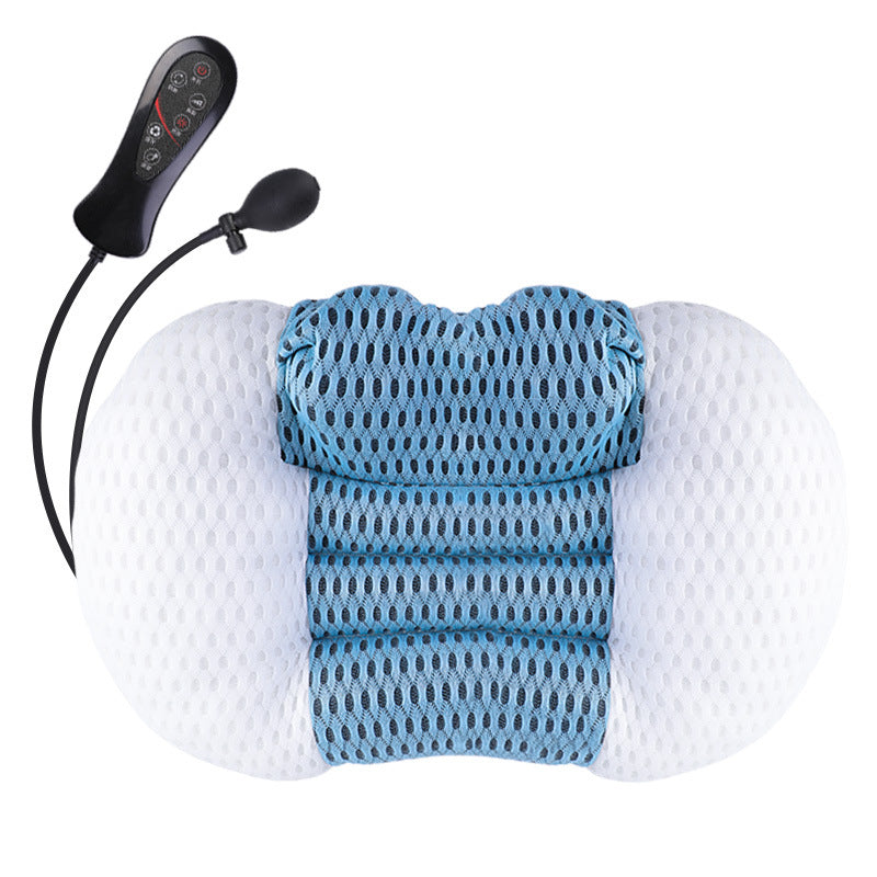 Electric Shiatsu massage pillow front view — portable neck back and shoulder massager by Velora Wild