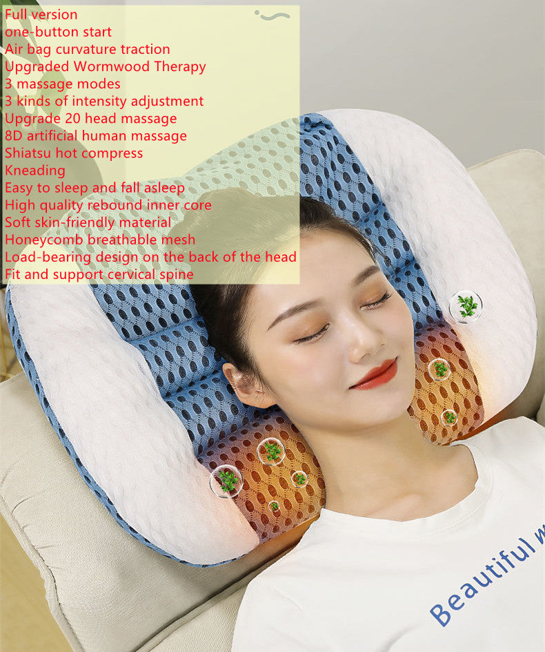 Shiatsu massage pillow in use on lower back — deep tissue kneading relief by Velora Wild