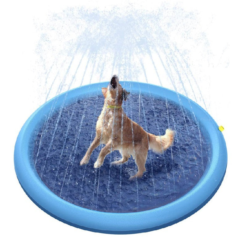 Inflatable water mat — backyard summer fun"