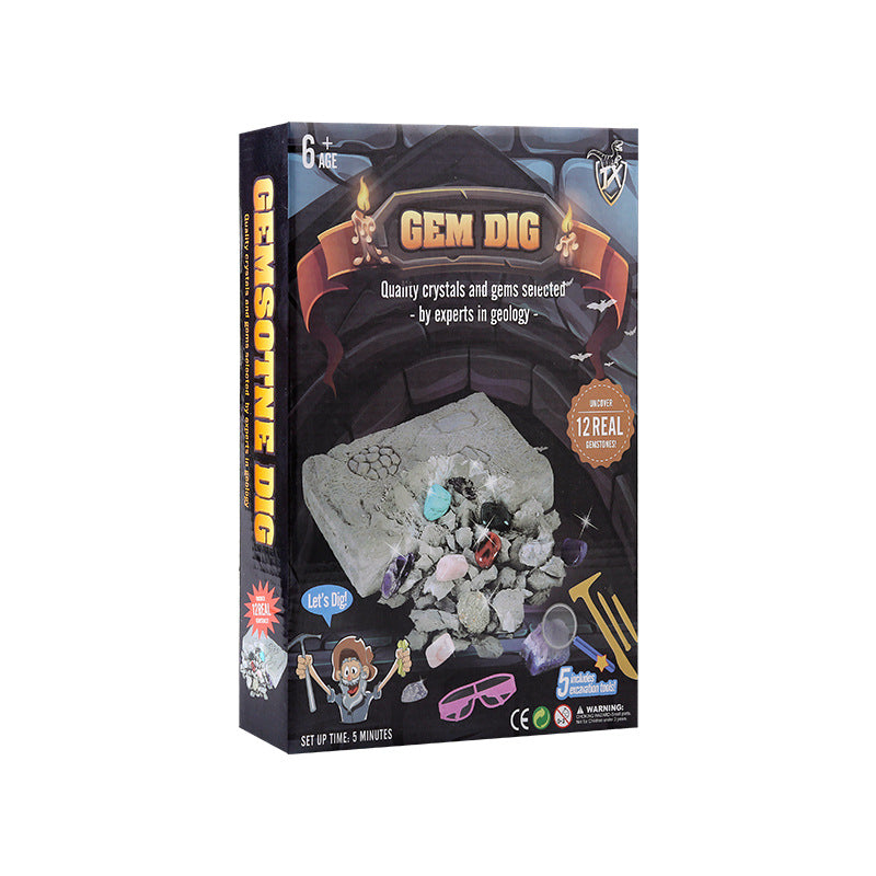 
"Gem Dig STEM Kit — packaging overview all 3 styles