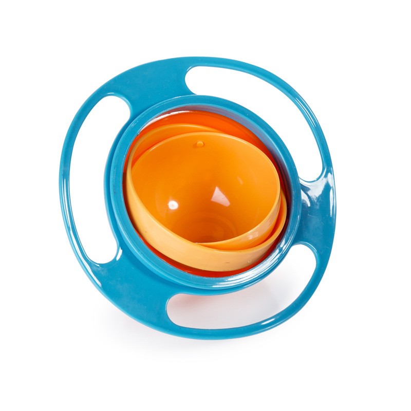 360° spill-proof rotating bowl — BPA-free baby feeding bowl with lid
