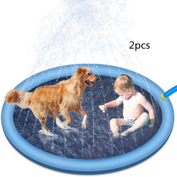 Inflatable water mat — backyard summer fun"