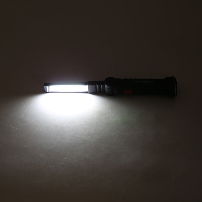 "USB rechargeable LED work light — portable camping and emergency flashlight by Velora Wild"