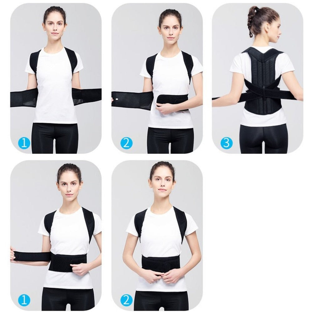 "Posture corrector cross-strap waist shaping design — back pain relief brace"