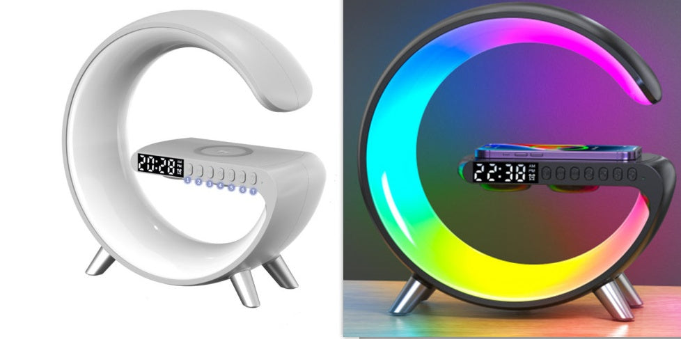 "G-Shape LED lamp — Bluetooth speaker detail"
