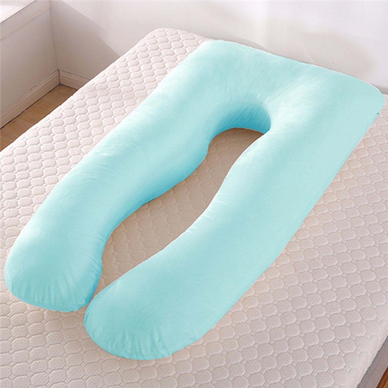 U-shape pregnancy pillow  – soft body pillow for hip and belly support
