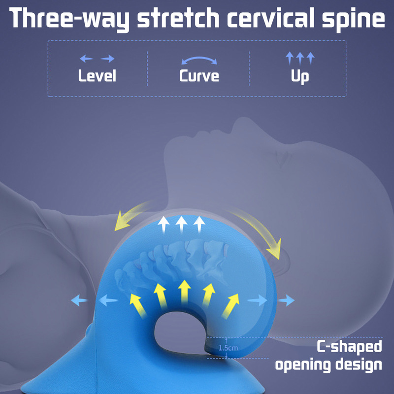 Cervical traction pillow posture correction diagram | Velora Wild
