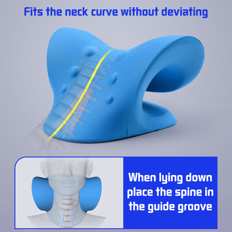Cervical traction pillow posture correction diagram | Velora Wild
