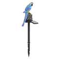 "Solar parrot garden lamp — Blue color front view