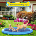 "Kids & pet splash pad — Blue 2m inflated full view"