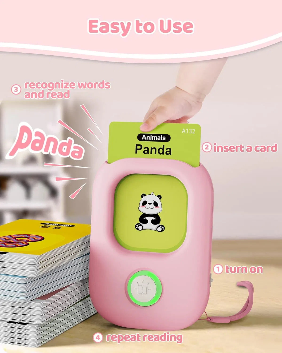 224 sight word cards fanned out — toddler vocabulary learning flash cards