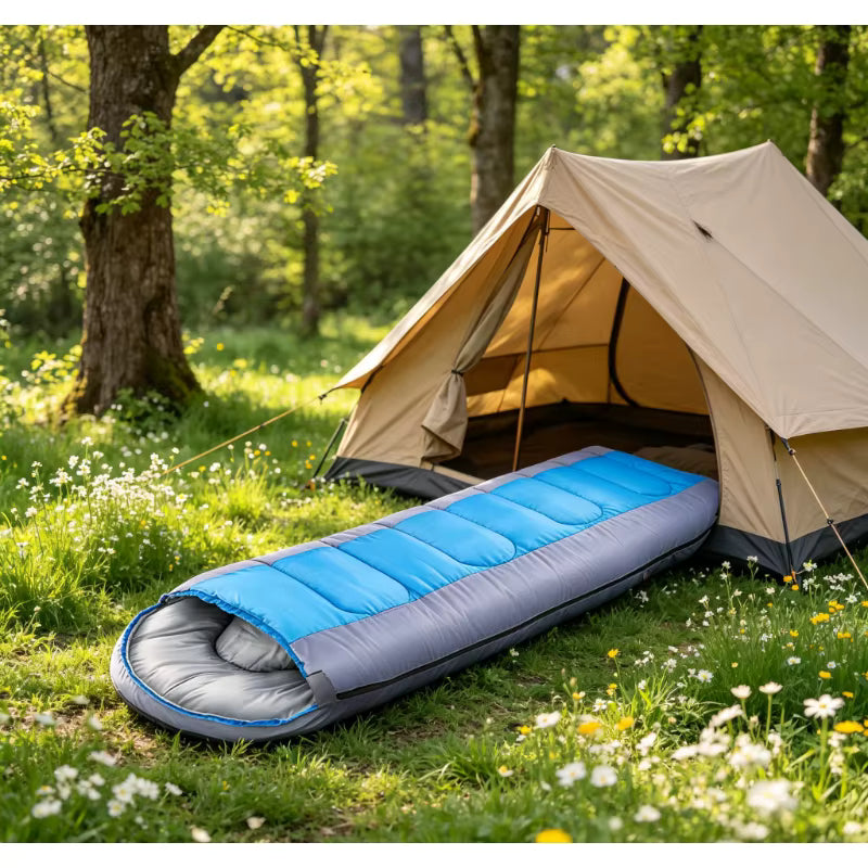 Camping sleeping bag weight and fill details — Velora wild