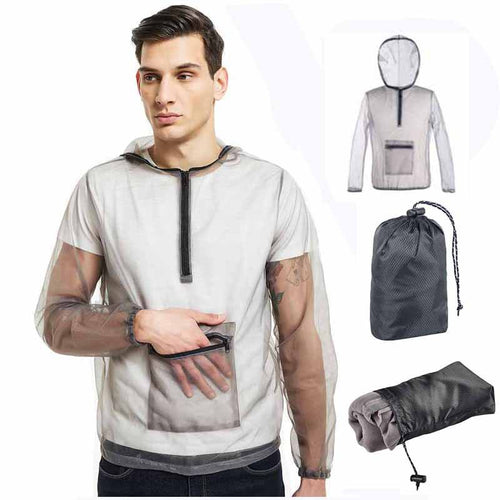 Worn outdoors — hiking & camping mosquito protection