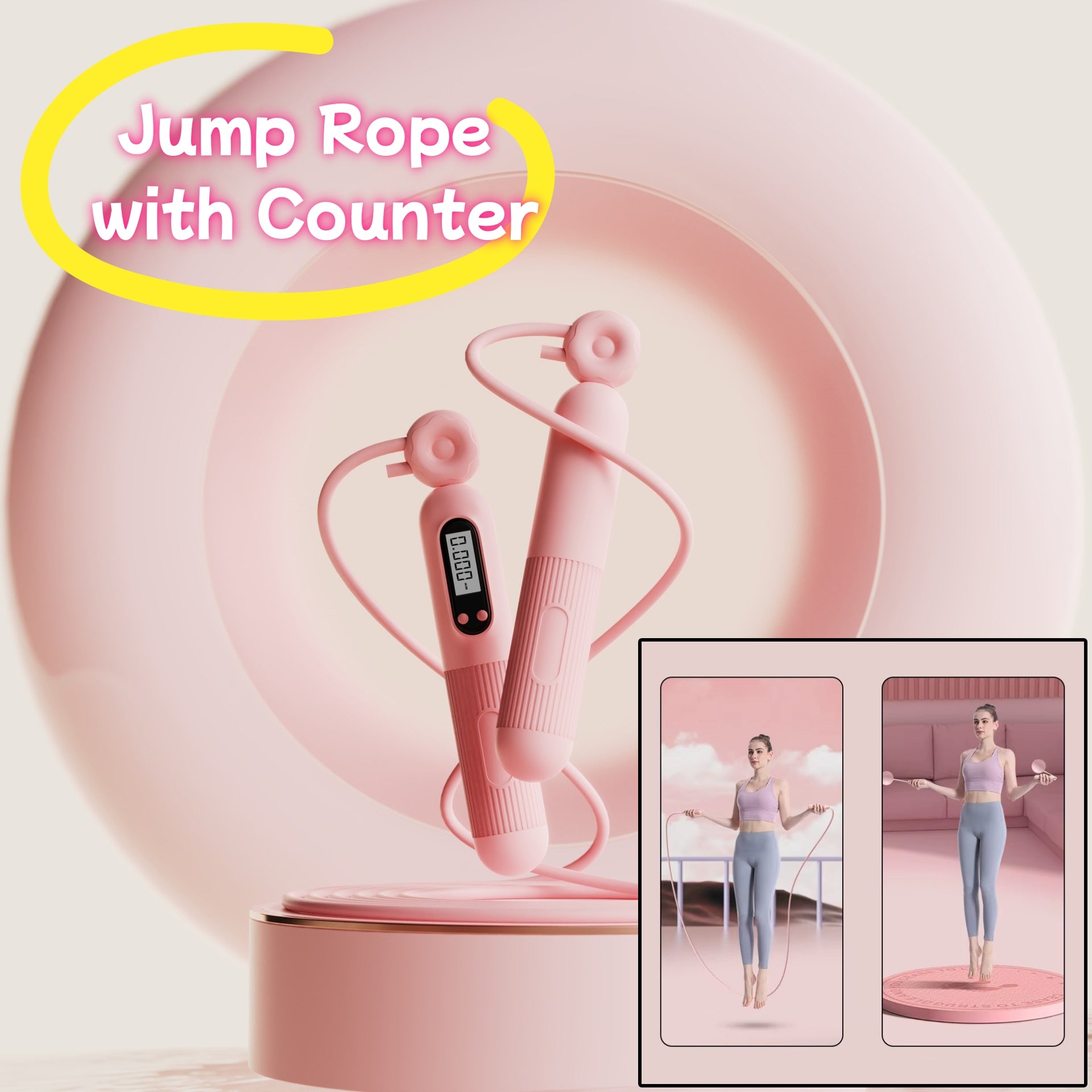 "Smart jump rope with counter — adjustable skipping rope for fitness and cardio by Velora Wild"