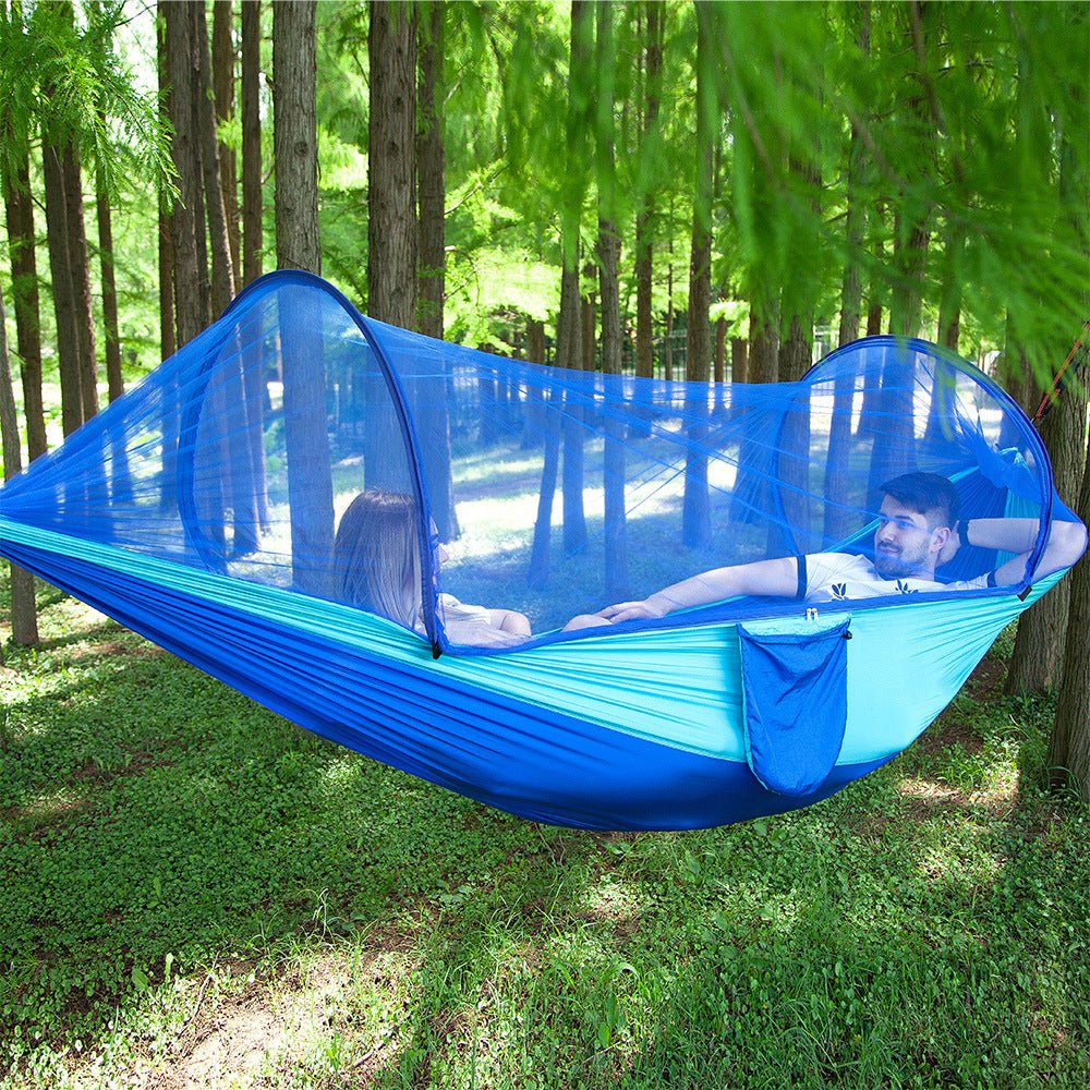Auto - Open Camping Hammock with Mosquito Net — Pop - Up Design - Velora Wild