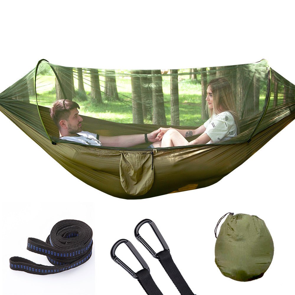 Auto - Open Camping Hammock with Mosquito Net — Pop - Up Design - Velora Wild