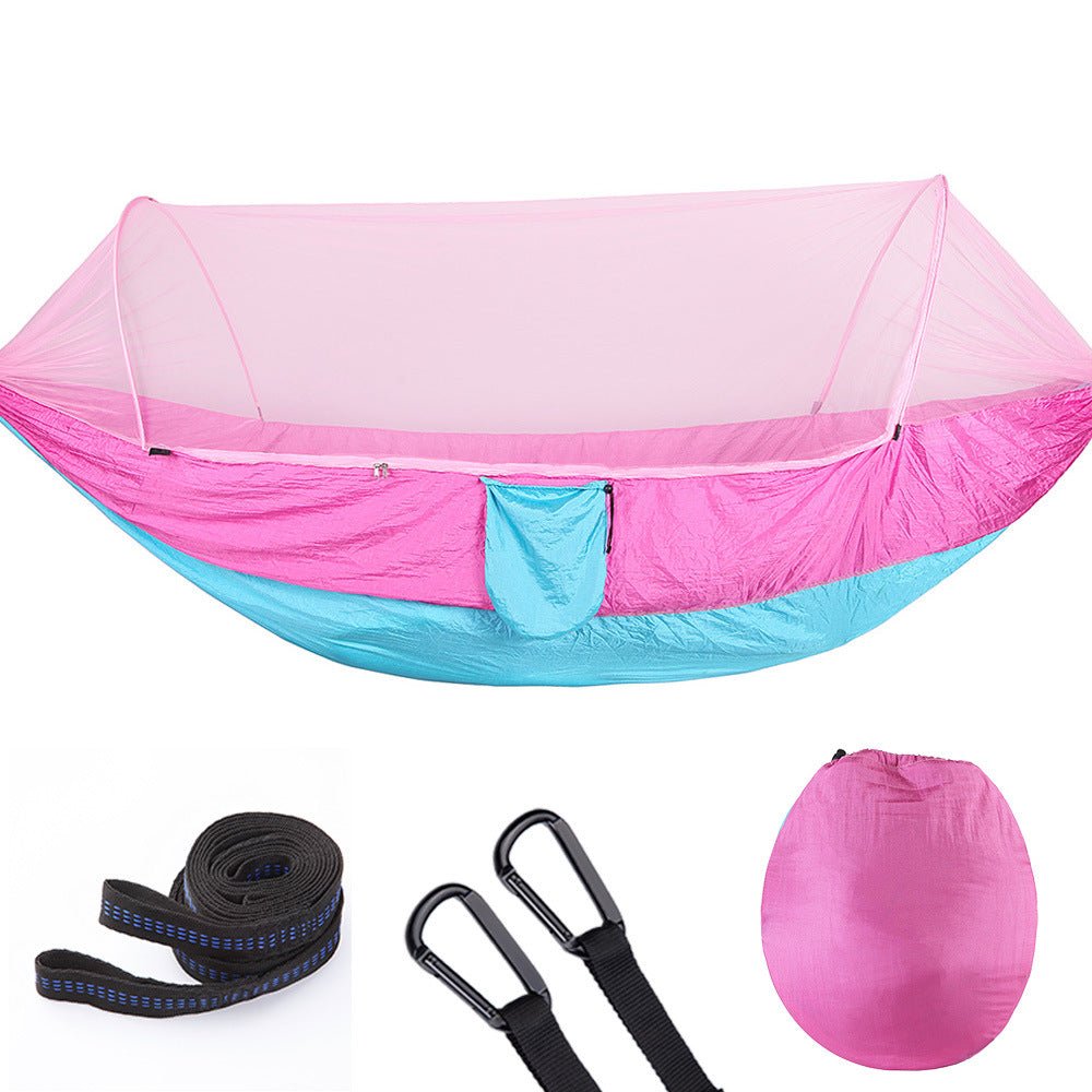 Auto - Open Camping Hammock with Mosquito Net — Pop - Up Design - Velora Wild