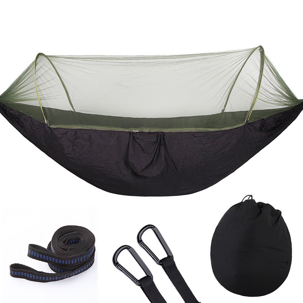 Auto - Open Camping Hammock with Mosquito Net — Pop - Up Design - Velora Wild