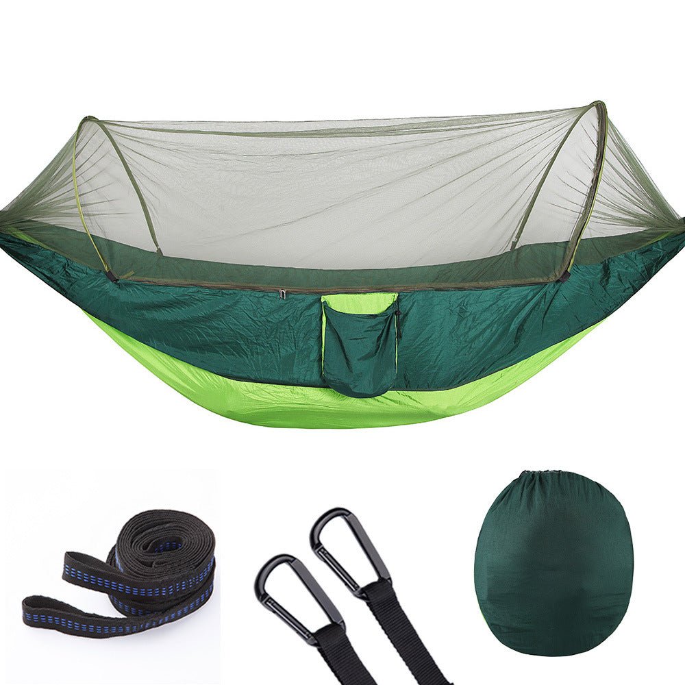 Auto - Open Camping Hammock with Mosquito Net — Pop - Up Design - Velora Wild
