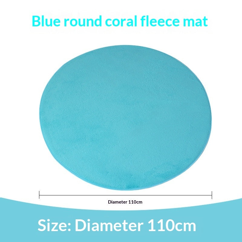 Mongolian Yurt Play Tent mat add-on options — blue coral fleece mat for kids tent