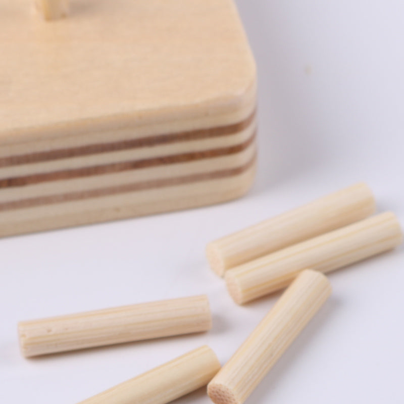 Geometric pegboard — compact size 14x14x5cm