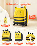 Kids 5 - Piece Luggage Set — Bee - Velora Wild