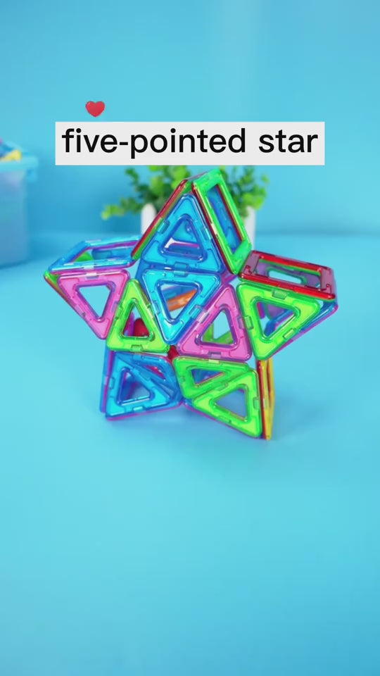 Magnetic blocks — natural permanent magnet connection detail"
"Kids magnetic building blocks — 3D structure example"