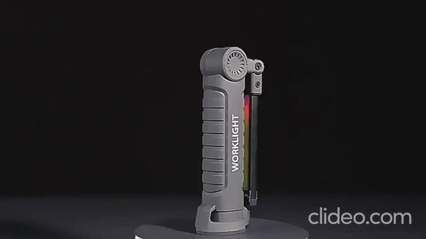 USB rechargeable LED work light in use outdoors — portable camping and emergency flashlight demonstration by Velora Wild