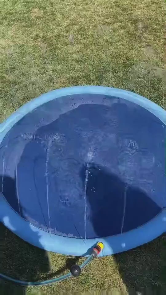 "Kids splash pad — Yellow 170cm size"
"Inflatable water mat — backyard summer fun"
"Kids & pet splash pad — packaging overview"