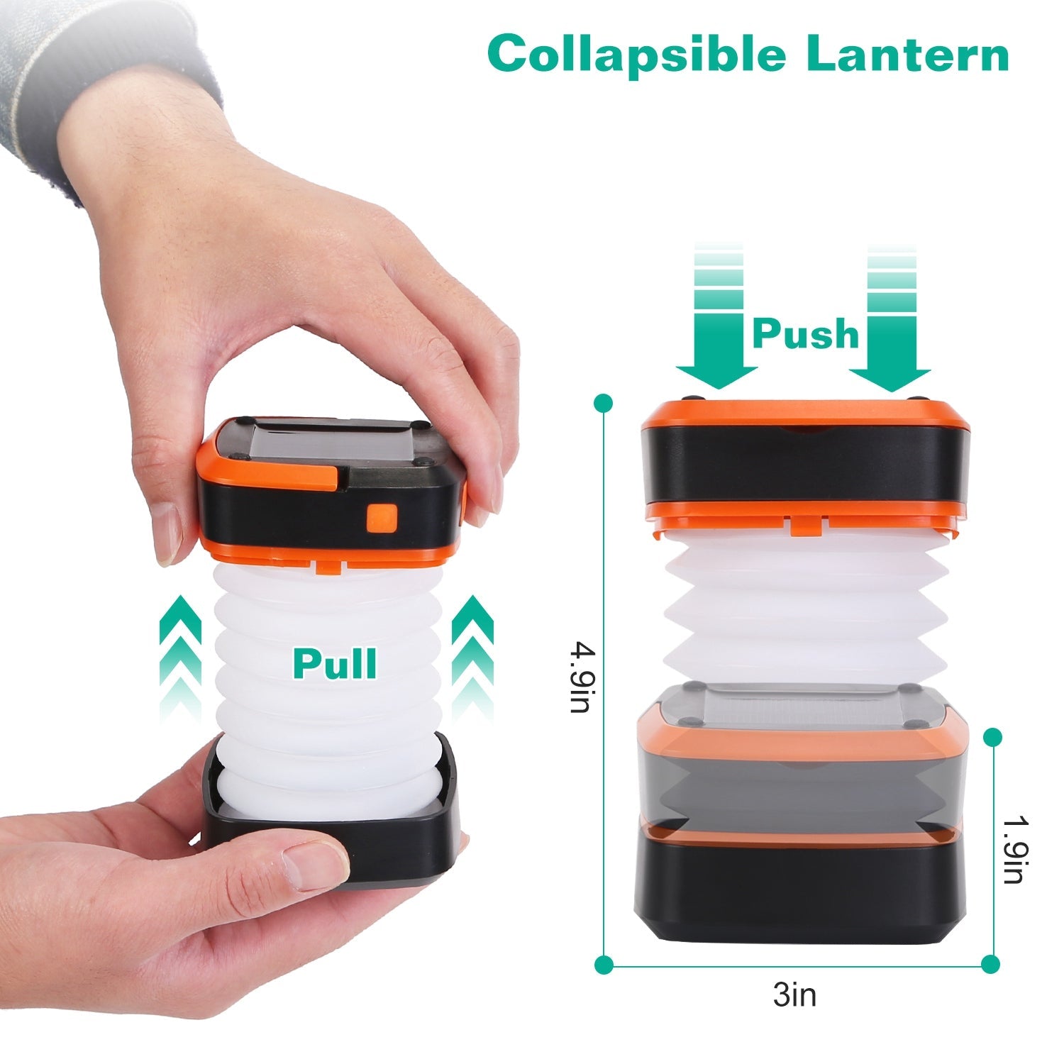 Solar Camping Lantern | Collapsible LED with USB Rechargeable - Velora Wild