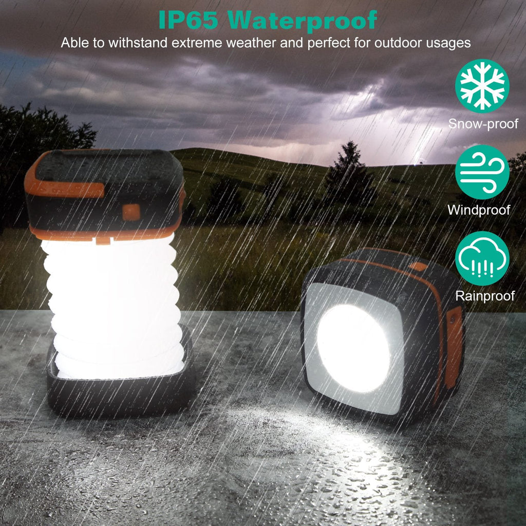 Solar Camping Lantern | Collapsible LED with USB Rechargeable - Velora Wild