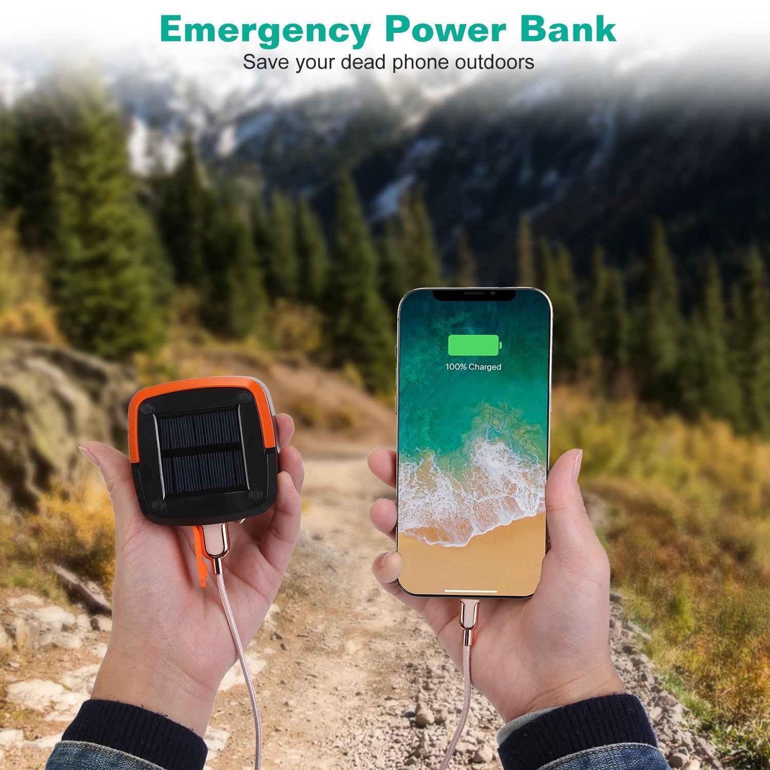 Solar Camping Lantern | Collapsible LED with USB Rechargeable - Velora Wild