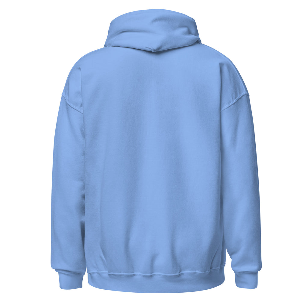 Velora Wild Golden Retriever Art Hoodie – Carolina Blue, back view