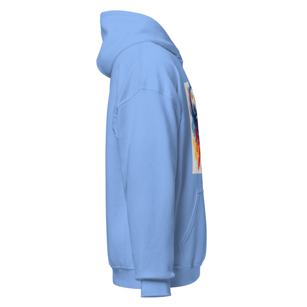 Velora Wild Golden Retriever Art Hoodie – Carolina Blue, right side view