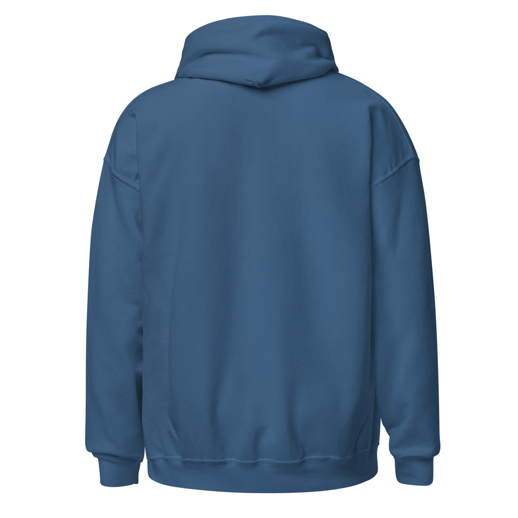 Velora Wild Golden Retriever Art Hoodie – Indigo Blue, back view