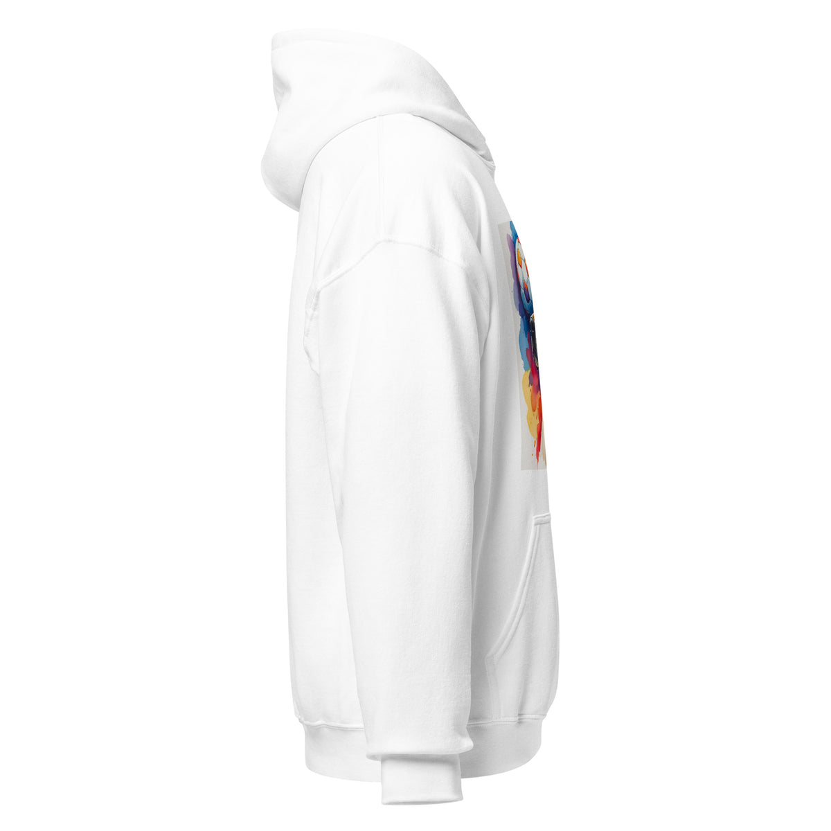 Velora Wild Golden Retriever Art Hoodie – White, right side view