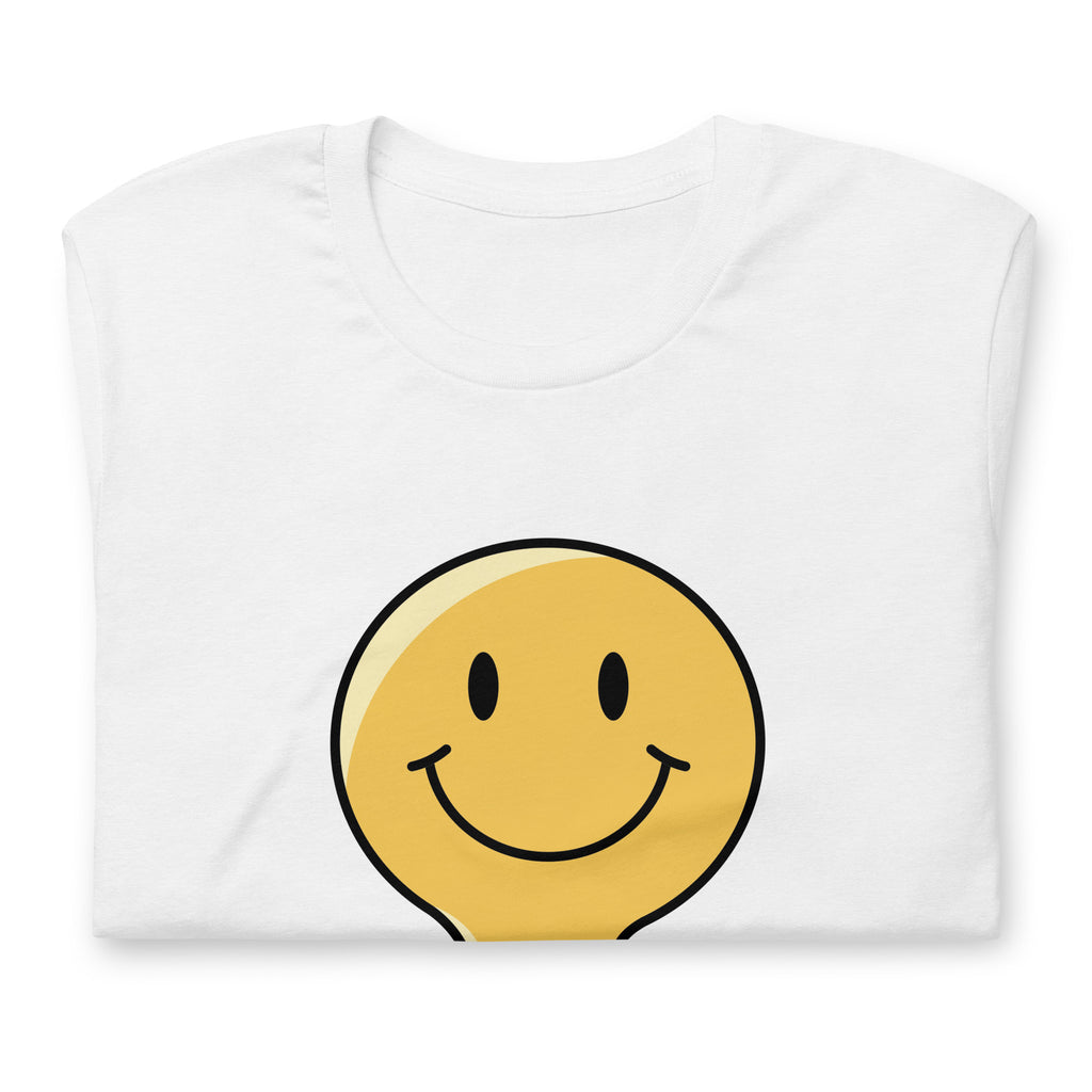 Velora Wild Wild Smile Unisex Tee – Solid White Blend, model front view