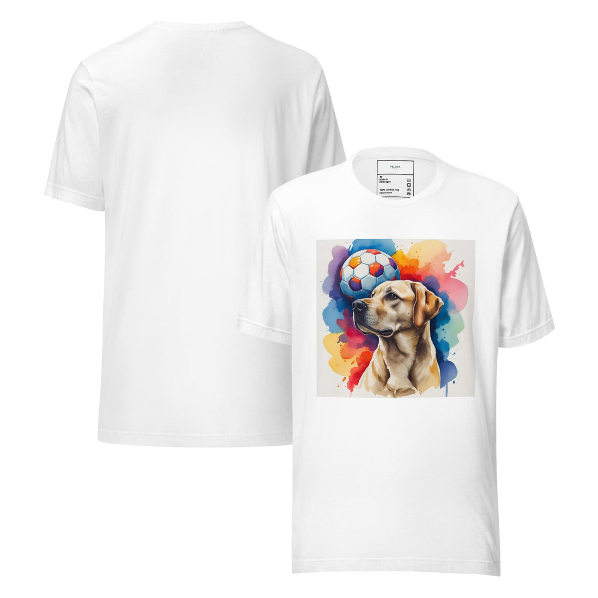 Velora Wild Everyday Nature Unisex Tee – White, front and back view