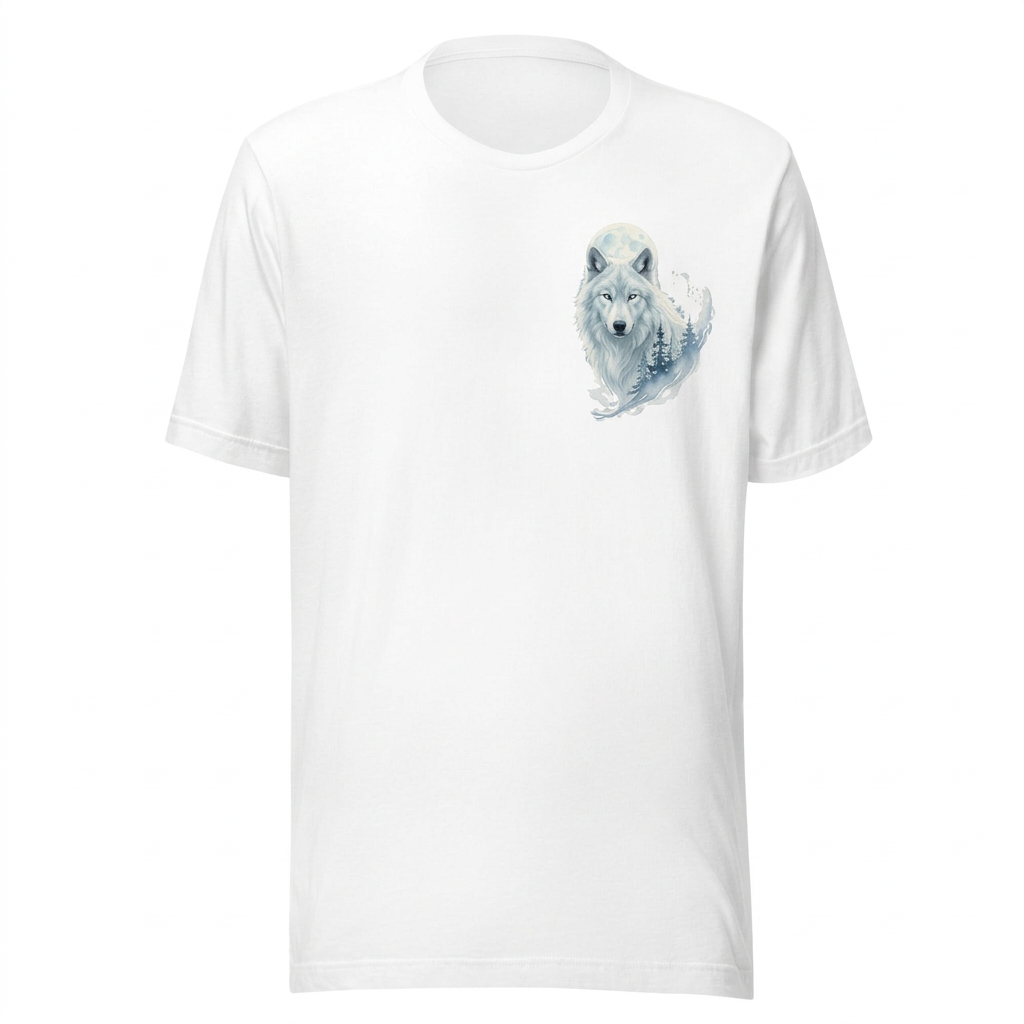 White wolf left-chest single-shirt preview