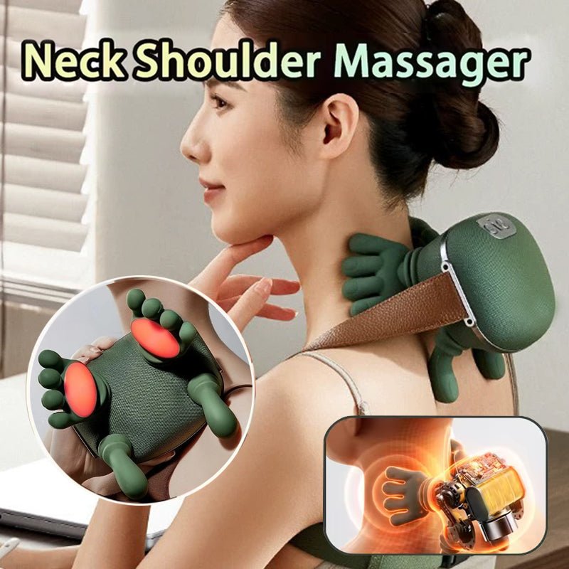 Wireless Neck & Shoulder Massager — 4D Kneading with Heat - Velora Wild