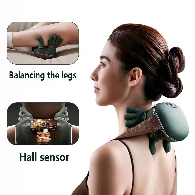 Wireless Neck & Shoulder Massager — 4D Kneading with Heat - Velora Wild